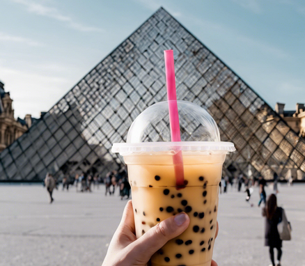 Bubble tea au louvre